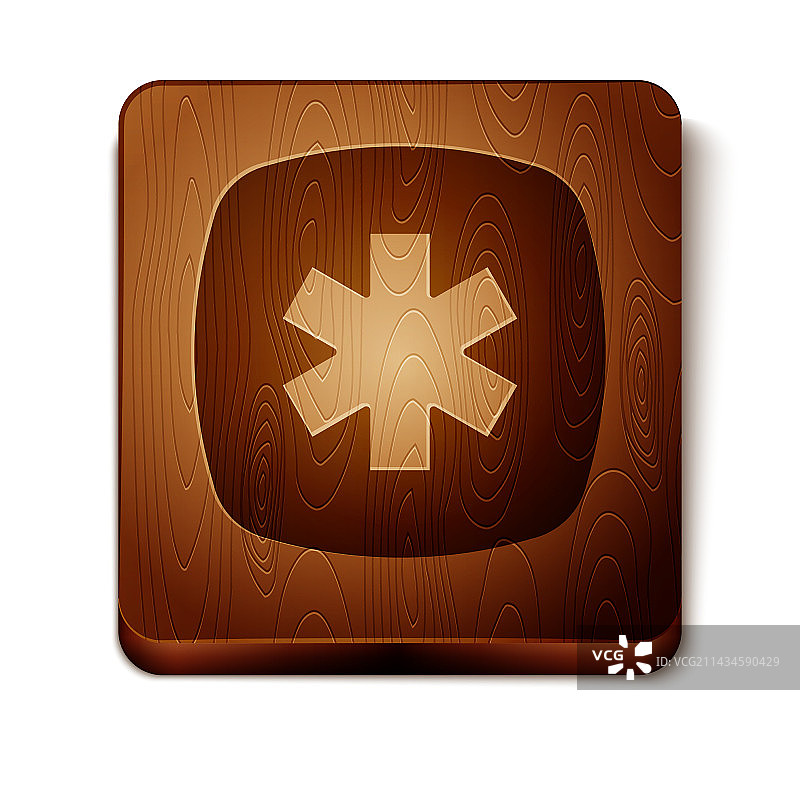 急救之星棕色医疗符号图片素材