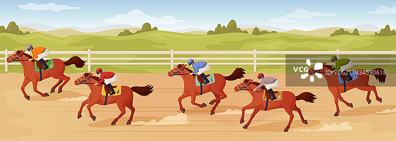 竞技场赛马卡通图片素材