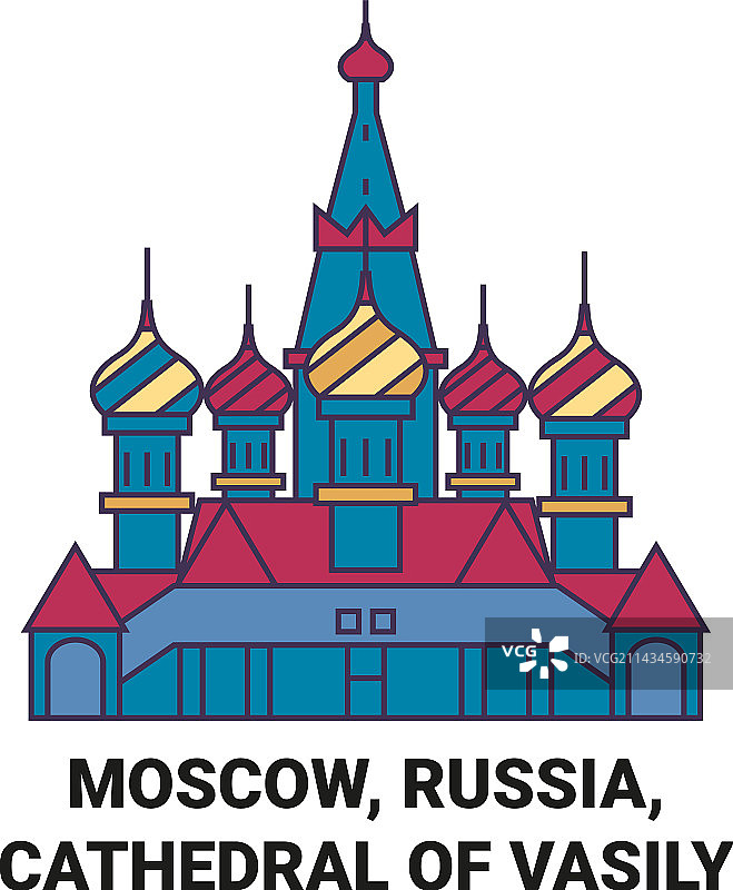 俄罗斯莫斯科瓦西里大教堂之旅图片素材