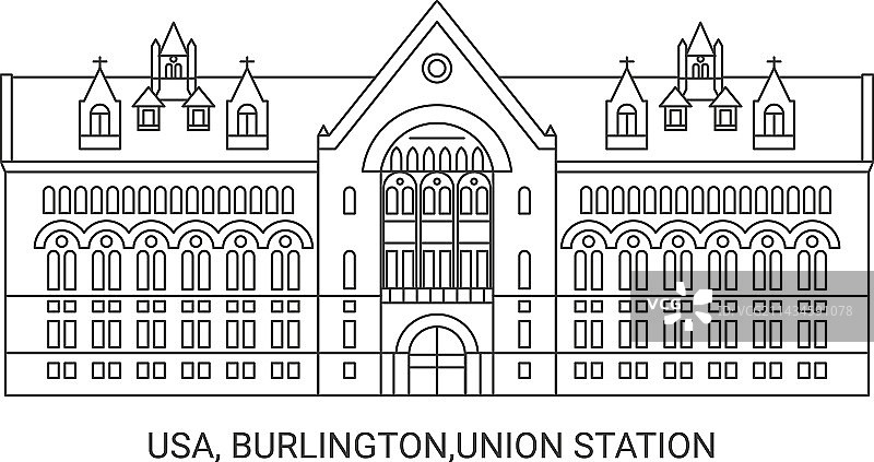 美国伯灵顿联合车站旅游地标图片素材