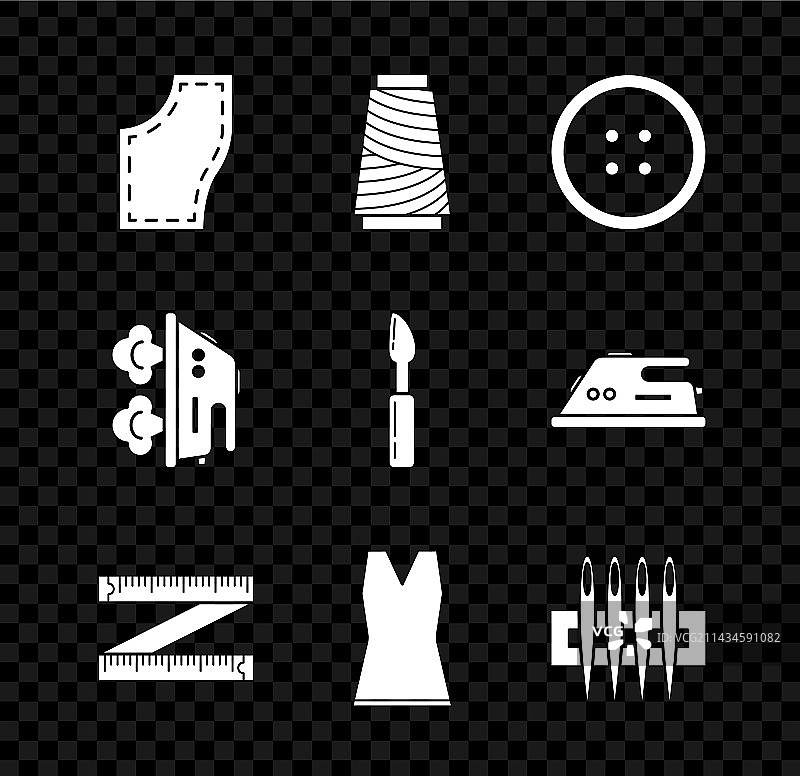 缝纫图案线轴纽扣图片素材