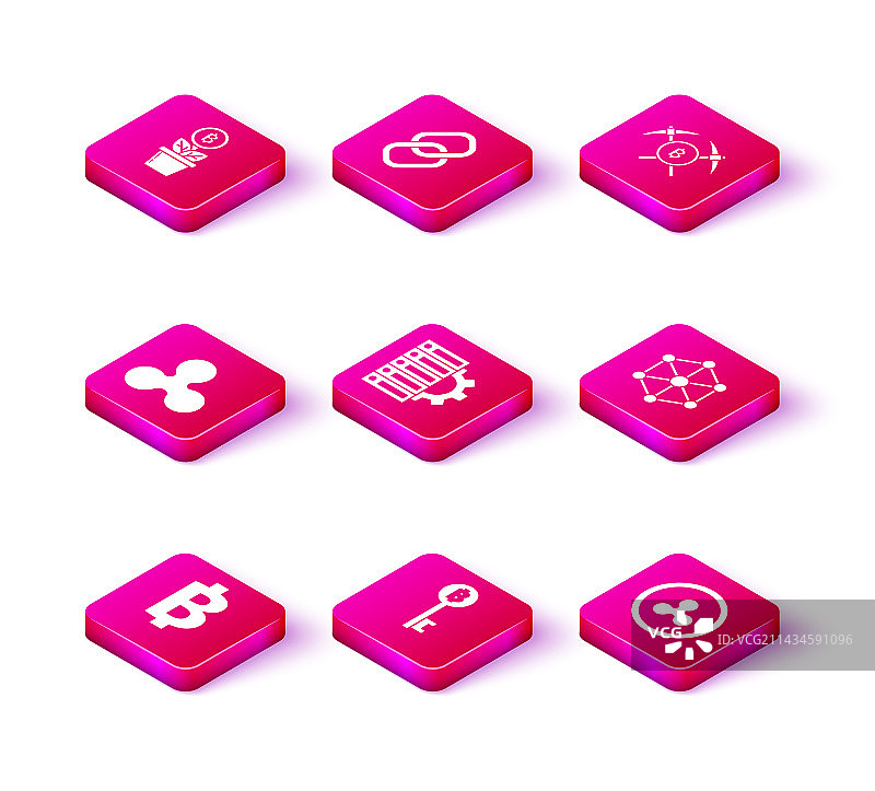 加密货币比特币密钥瑞波币图片素材