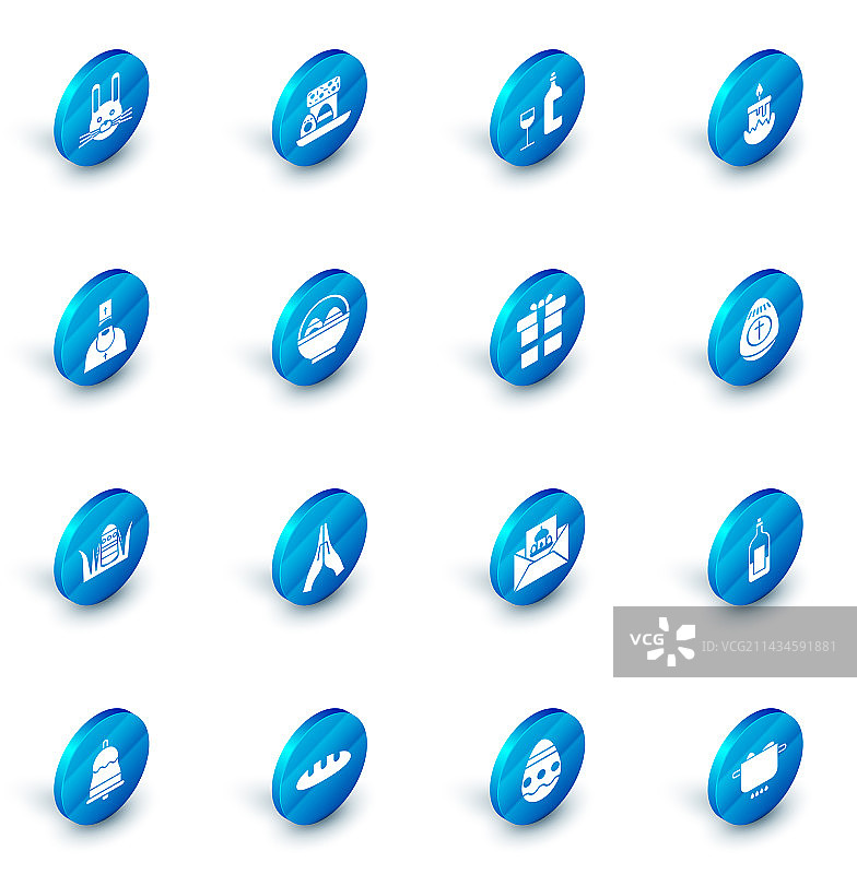 复活节蛋糕、彩蛋、葡萄酒瓶与酒杯图片素材