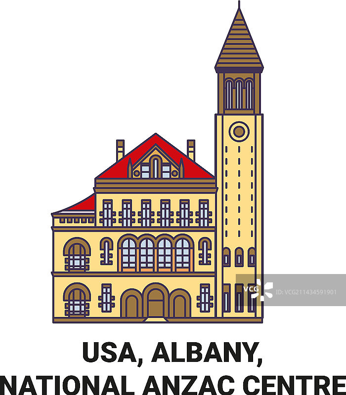 美国奥尔巴尼澳新军团中心旅行地标图片素材