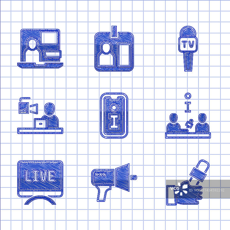 信息扩音器记者新闻图片素材