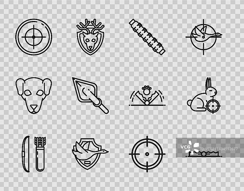 狩猎陷阱弓箭套装图片素材