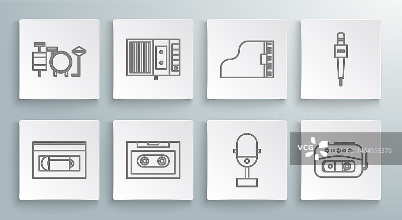 VHS录像带、音乐播放器系列图片素材