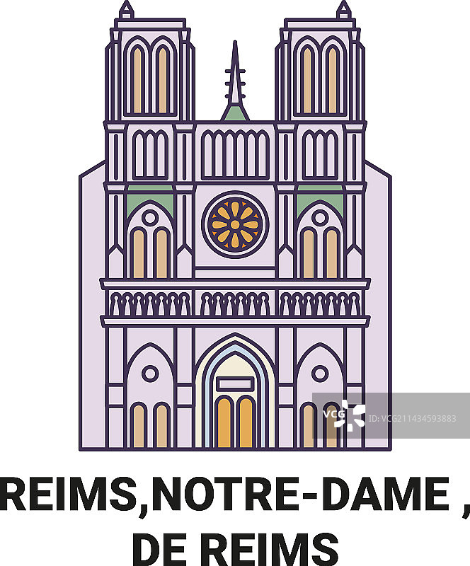 法国兰斯圣母大教堂旅行地标图片素材