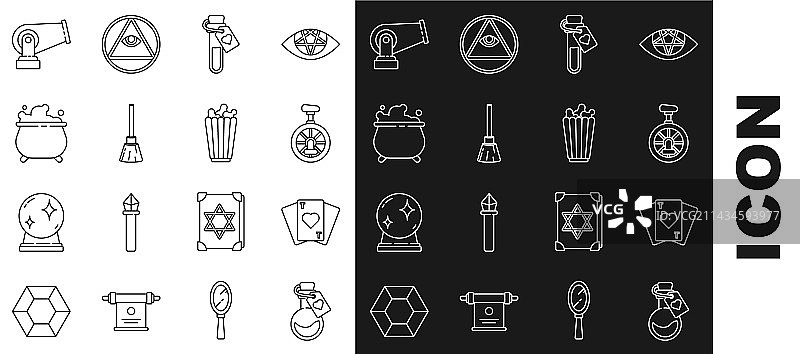 带有纸牌爱情药水的瓶子线条组合图片素材