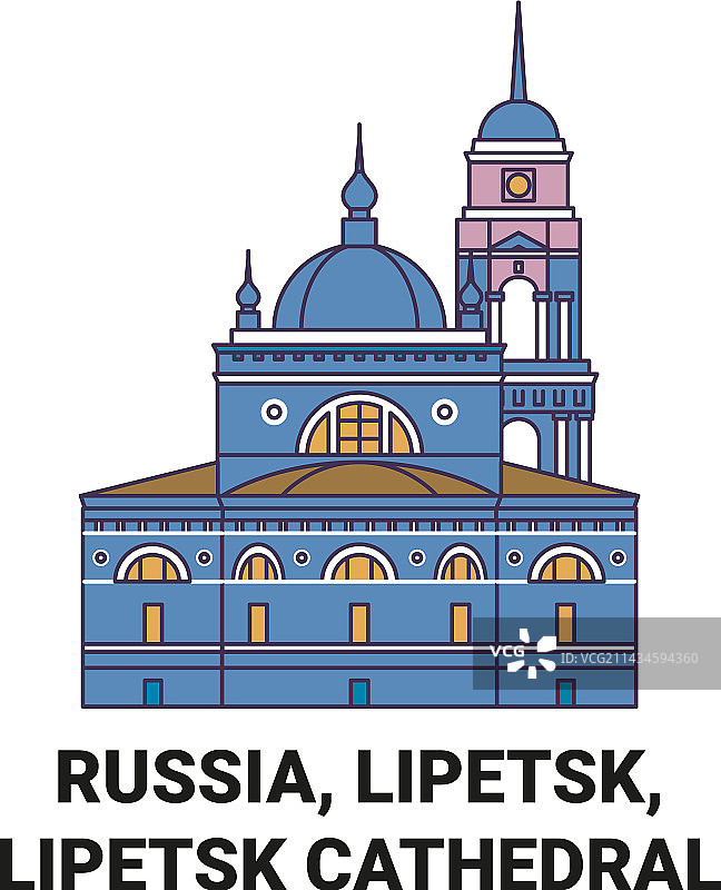 俄罗斯利佩茨克大教堂地标图片素材
