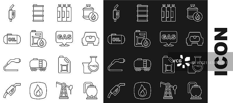 储油罐、汽油试管与气体图片素材