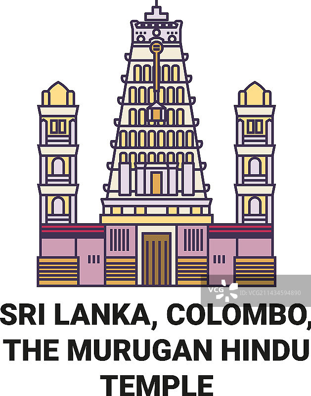 斯里兰卡科伦坡穆卢甘印度寺庙图片素材