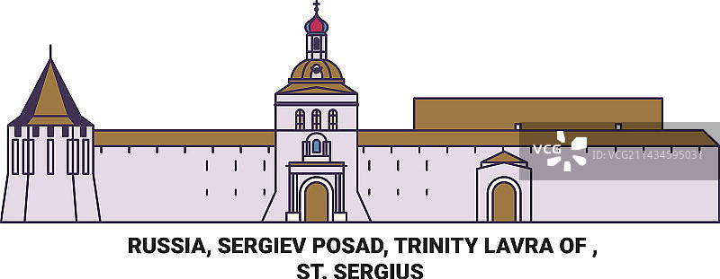 俄罗斯谢尔吉耶夫镇圣三一修道院图片素材