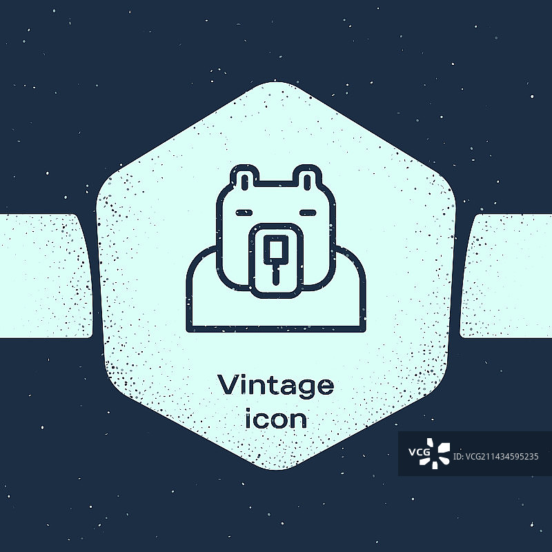 蓝色背景上的北极熊头像图标图片素材