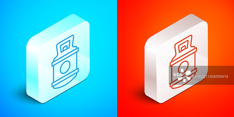 2.5D线条丙烷气罐图标图片素材