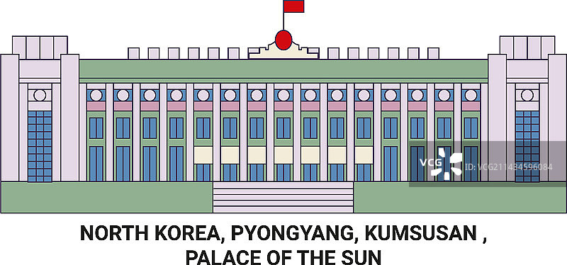 朝鲜平壤锦绣山太阳宫图片素材