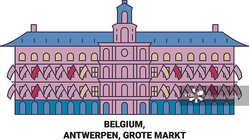 比利时安特卫普大广场旅游地标图片素材