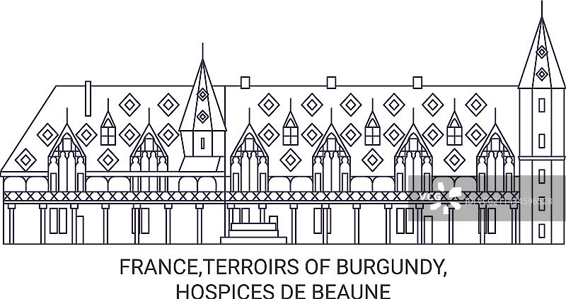 勃艮第伯恩济贫院图片素材