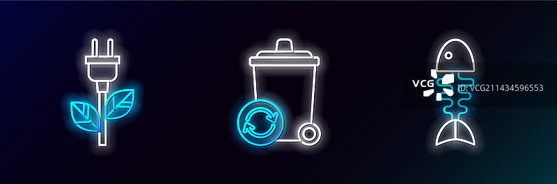 骨骼电插头渔线合集图片素材