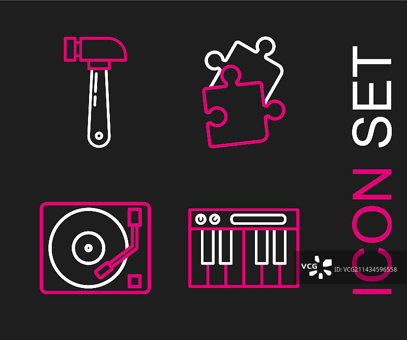 线性音乐合成器黑胶播放器图片素材