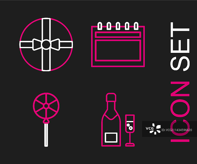 香槟瓶香槟杯组合图片素材