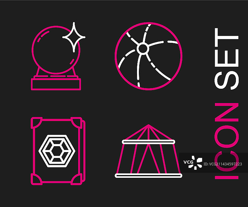 马戏团帐篷古老魔法书海滩图片素材