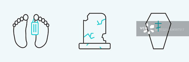 十字架棺材与遗体图案图片素材