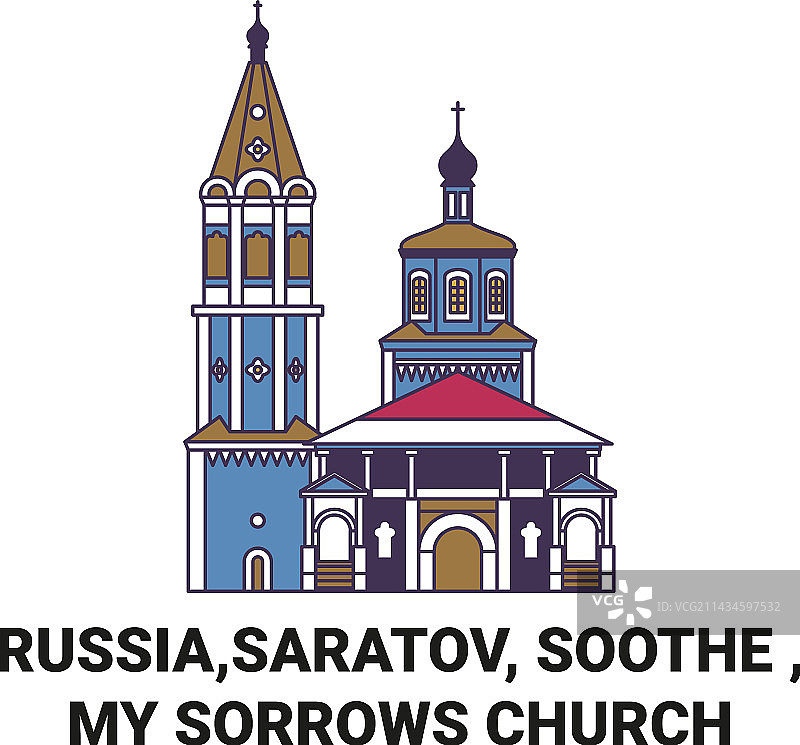 俄罗斯萨拉托夫教堂风光图片素材