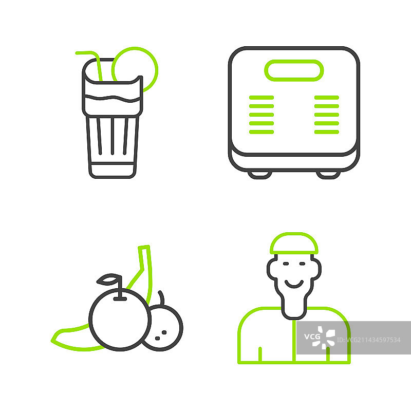 积极思考水果浴室秤图片素材