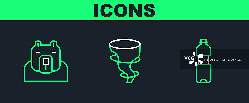 水瓶与北极熊头像图片素材