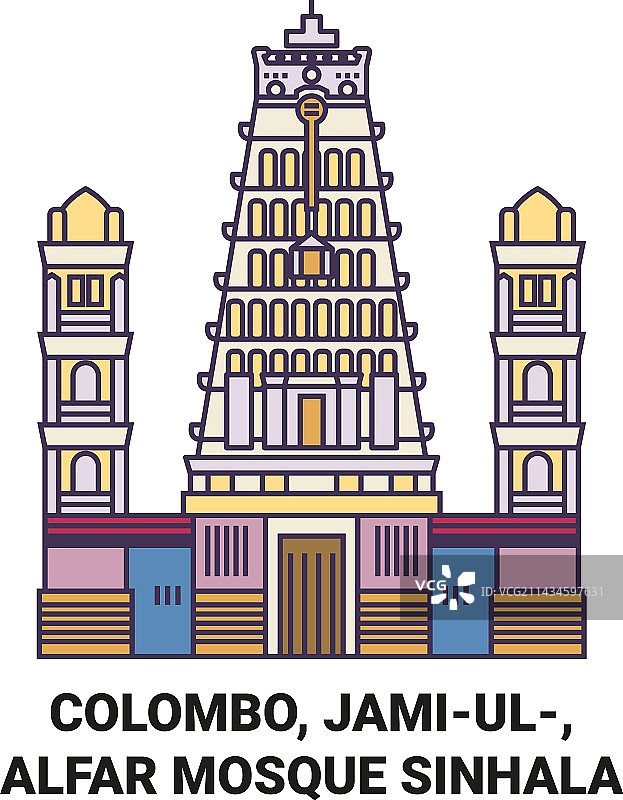 斯里兰卡科伦坡贾米乌尔阿尔法尔清真寺僧伽罗图片素材