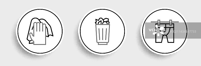 线性晾衣清洁服务图片素材