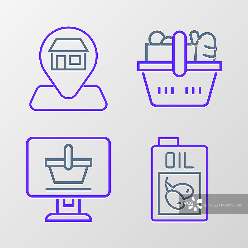 购物车上的橄榄油图片素材