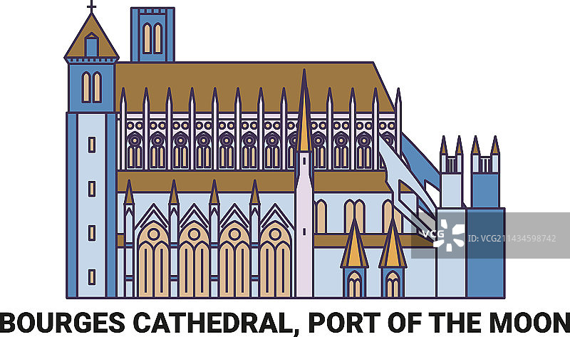 法国布尔日大教堂图片素材