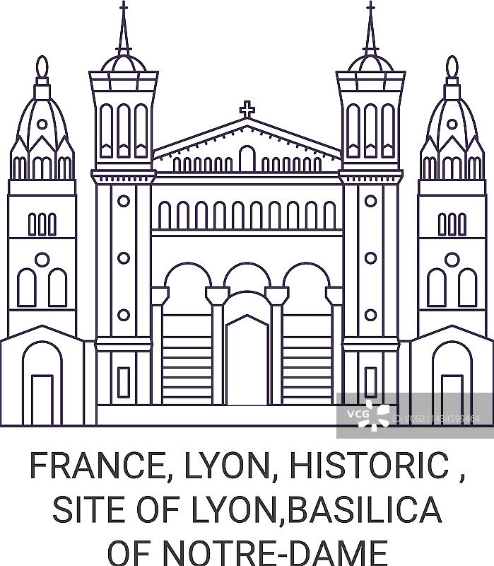 法国里昂历史遗址里昂大教堂图片素材