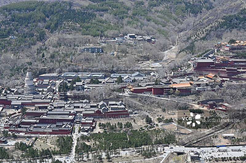 山西省忻州市五台山全景图片素材