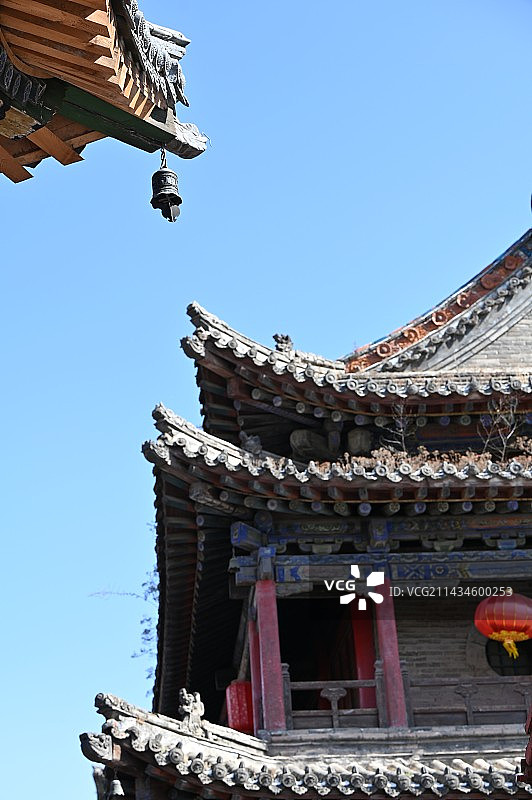 山西省忻州市五台山寺庙建筑图片素材