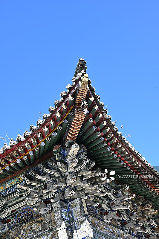 山西省忻州市五台山寺庙建筑图片素材