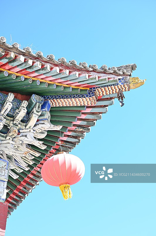 山西省忻州市五台山寺庙建筑图片素材