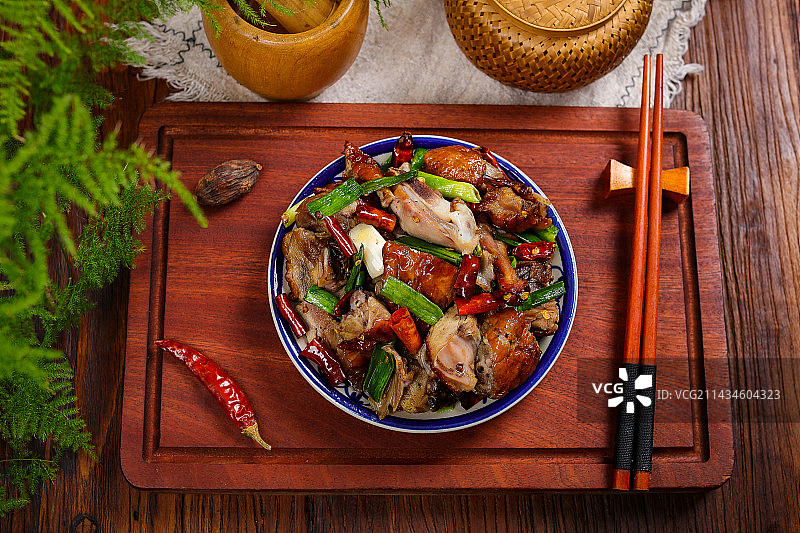 美味家常菜小炒烤鸭图片素材