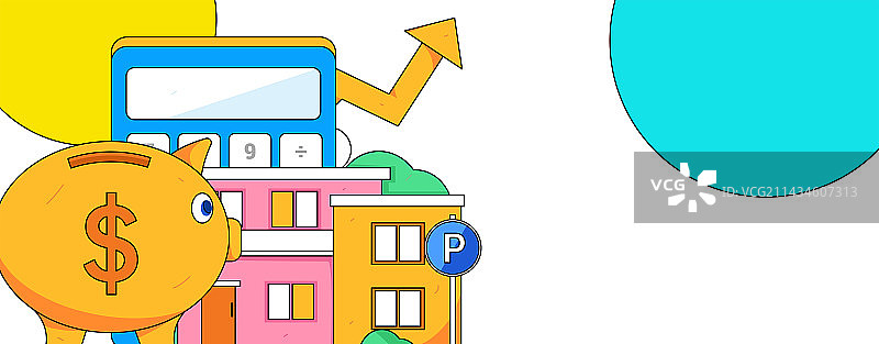 住房贷款扁平矢量概念运营插画图片素材