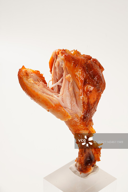 白底上的鸡腿图片素材