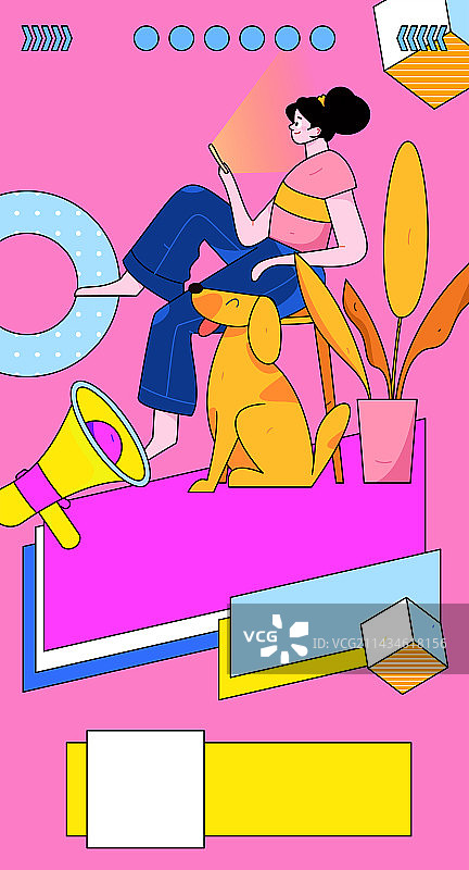 居家室内人物场景扁平矢量概念运营手绘插画图片素材