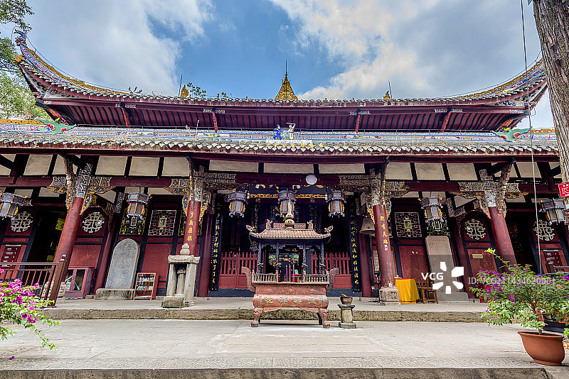 中国重庆大足石刻宝顶山景区圣寿寺图片素材