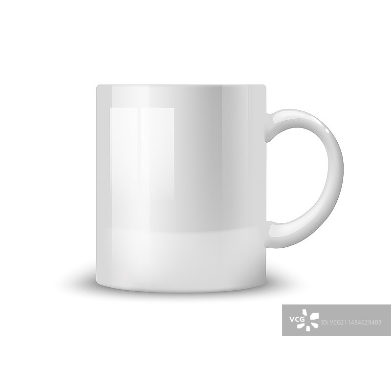 白色马克杯样机3D陶瓷杯图片素材