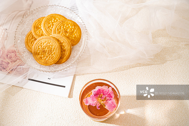 中式保健代茶饮山东平阴玫瑰花茶图片素材