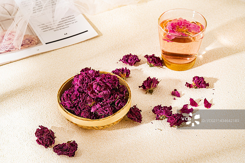 中式保健代茶饮山东平阴玫瑰花茶图片素材