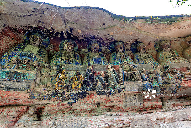 中国重庆大足石刻宝顶山景区父母恩重经变相图片素材