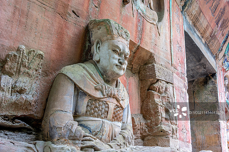 中国重庆大足石刻宝顶山景区毗卢道场图片素材