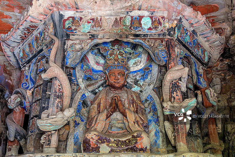 中国重庆大足石刻宝顶山景区毗卢道场图片素材